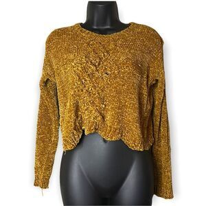 love on a hanger distressed orange comfy sweater
